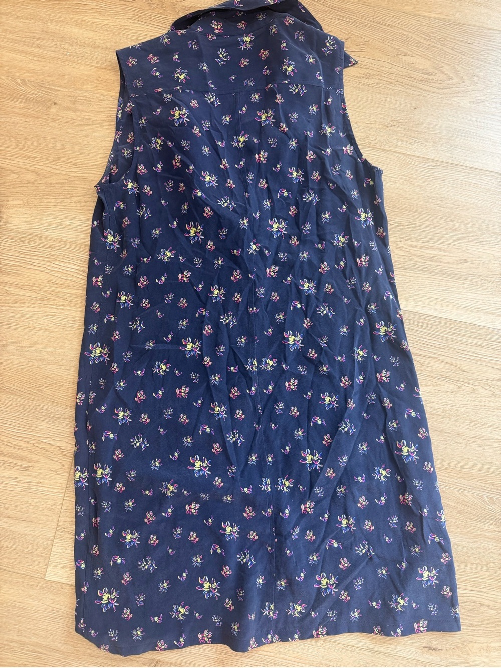 Equipment Navy Floral Sleeveless Mini Dress